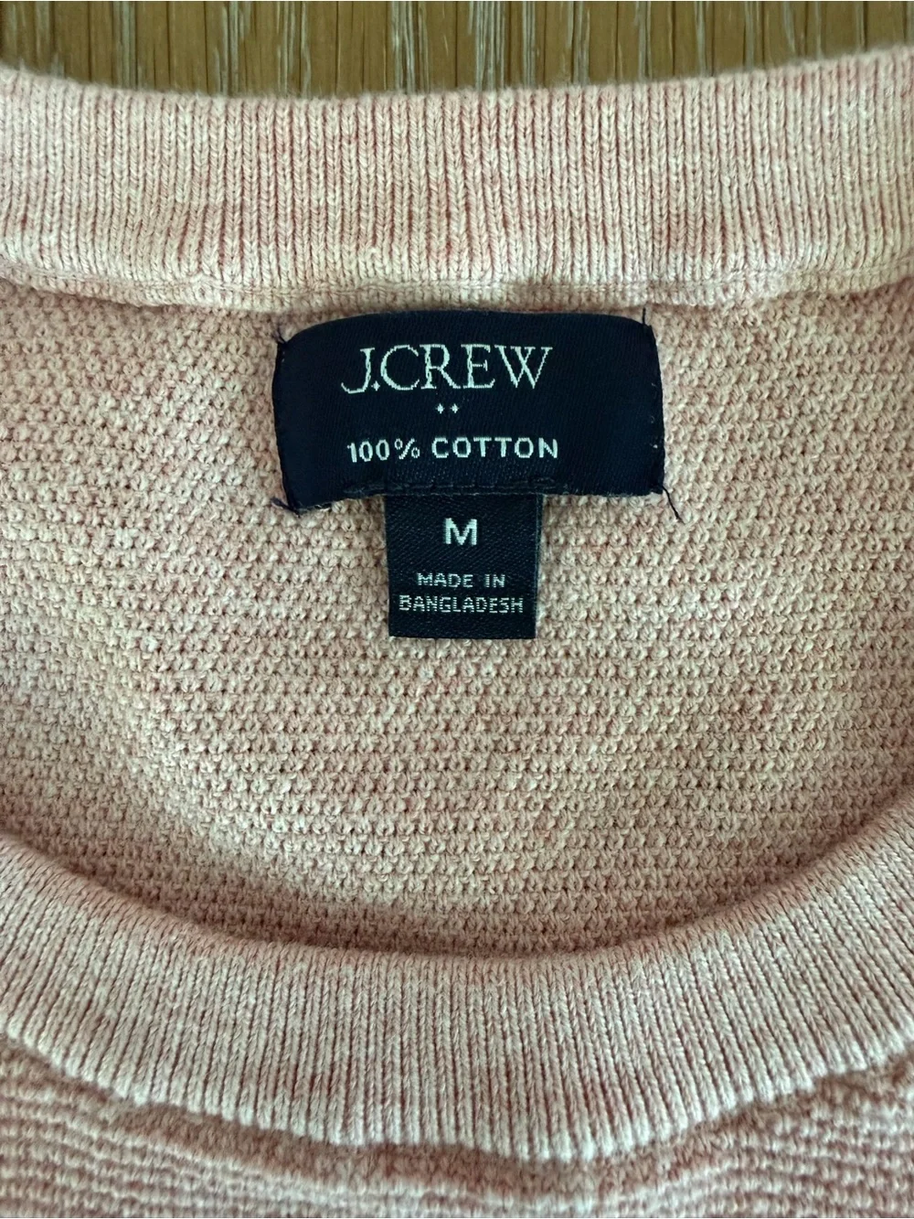 J. Crew Men’s Pale Pink Crewneck Sweater